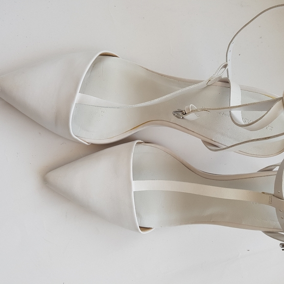 ZARA white pointy toe strappy heels - Picture 5 of 5